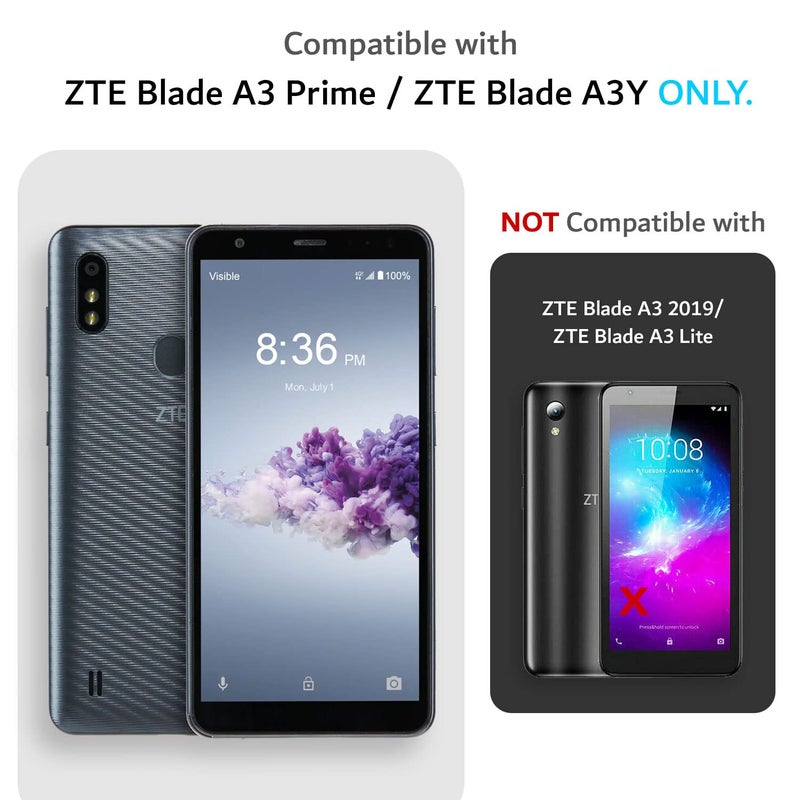 TUDIA Merge [Military Grade] Designed for ZTE Blade A3Prime / ZTE Blade A3Y Case - [Does NOT FIT GABB Phone 4] Shockproof Rugged Slim Dual Layer Heavy Duty Cases for Z5157V - Matte Black - Image 2
